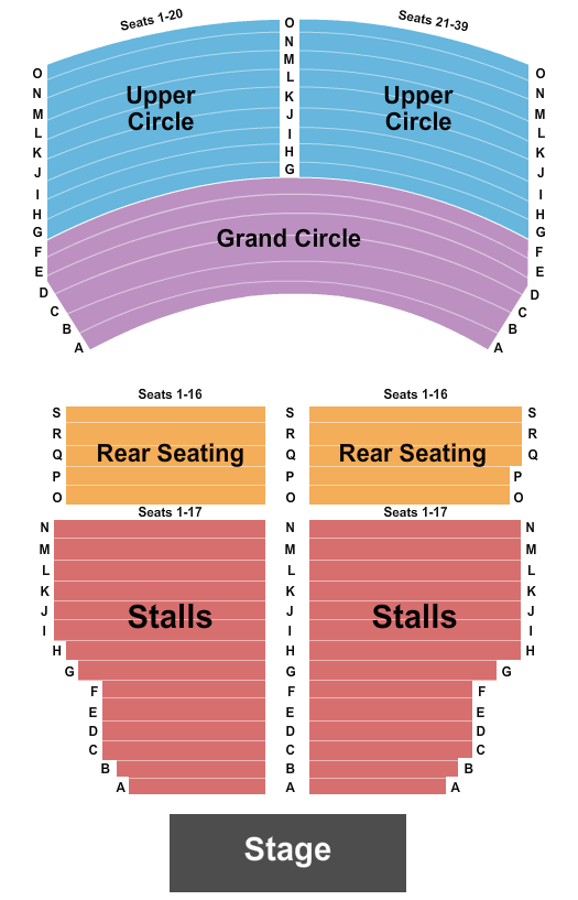 Alhambra Theatre - Dunfermline Seating Chart: End Stage