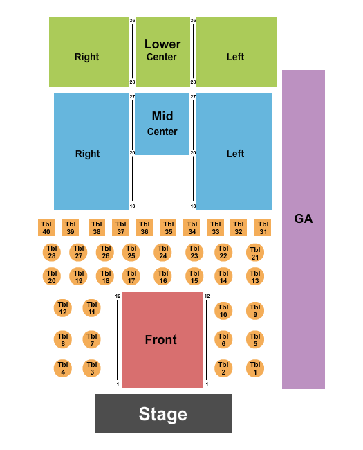Allan & Jean Millar Centre Seating Chart: Endstage