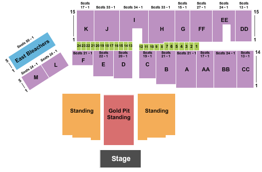 Allegan County Fair Seating Chart: Endstage Standing & Gold Standing