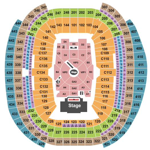 Allegiant Stadium Seating Chart: Academy Of Country Music Awards