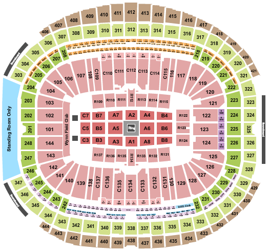 Allegiant Stadium Seating Chart: Boxing