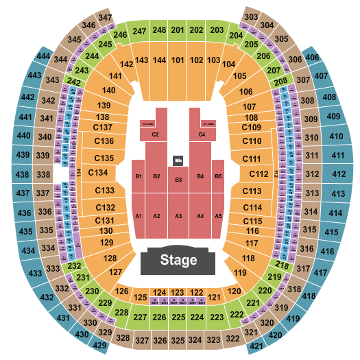 Allegiant Stadium Seating Chart: Bruno Mars