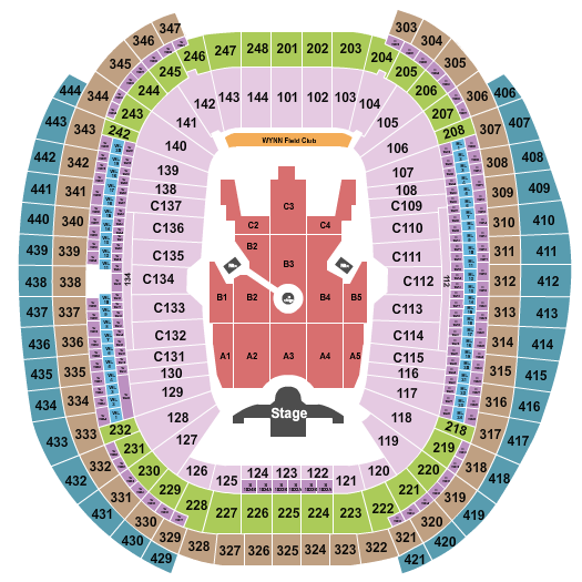 Allegiant Stadium Seating Chart: Ed Sheeran