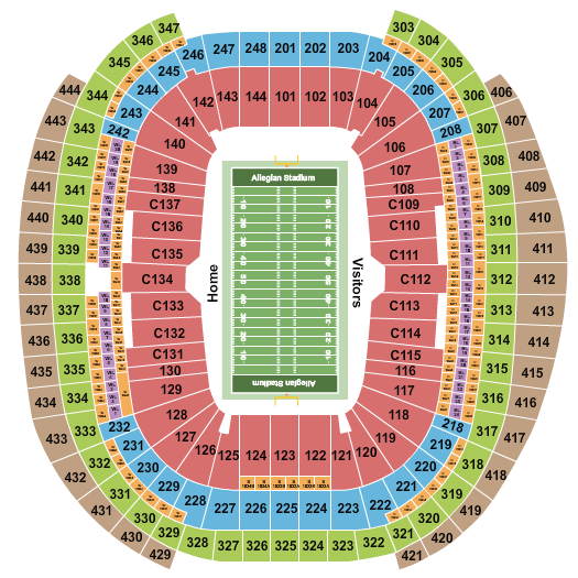 Allegiant Stadium Seating Chart: Football