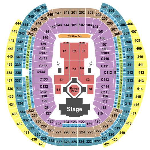 Allegiant Stadium Seating Chart: Kendrick Lamar