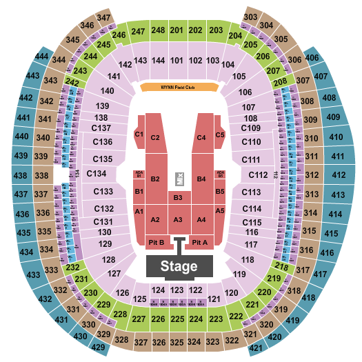 Allegiant Stadium Seating Chart: Luke Bryan