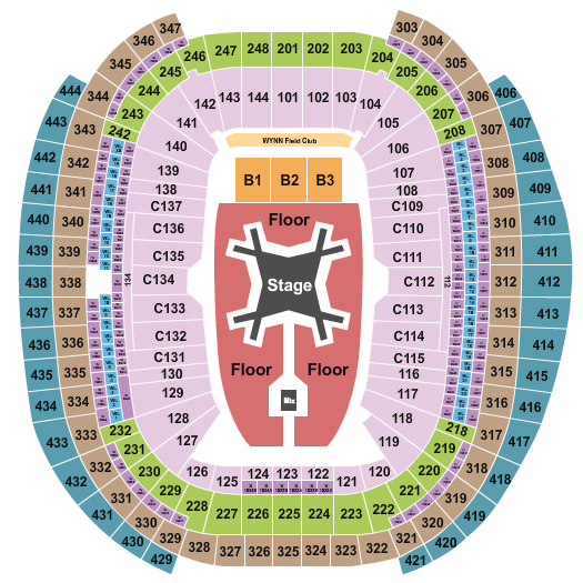 Allegiant Stadium Seating Chart: Luke Combs
