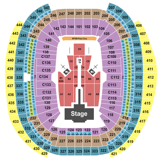 Allegiant Stadium Seating Chart: Shakira