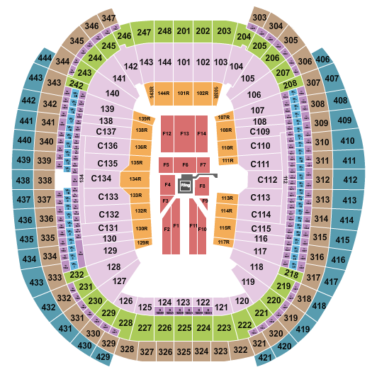 Allegiant Stadium Seating Chart: Wrestlemania