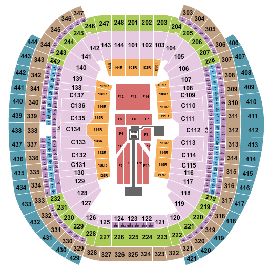 Allegiant Stadium Seating Chart: Wrestlemania