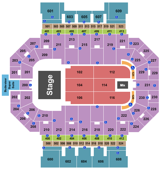 Allen County War Memorial Coliseum Seating Chart: Endstage 4