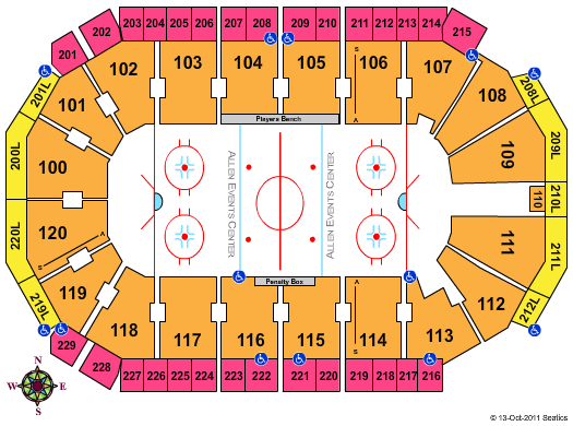 Allen Event Center Seating Chart