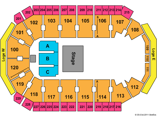 Allen Event Center Seating Chart