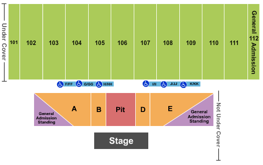 Allentown Fairgrounds Seating Chart: Endstage 101-122