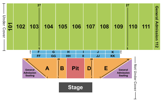 Allentown Fairgrounds Seating Chart: Endstage 101-122