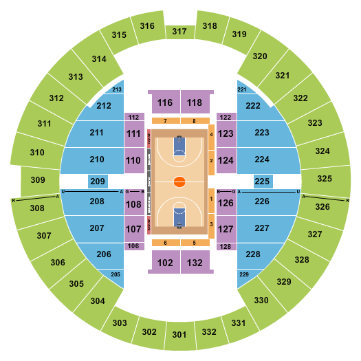 Alliant Energy Center - Veterans Memorial Coliseum Seating Chart: Harlem Globetrotters