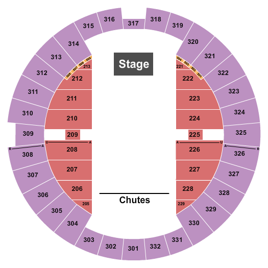 Alliant Energy Center - Veterans Memorial Coliseum Seating Chart: Rodeo 2
