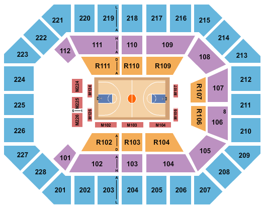 Alliant Energy PowerHouse Seating Chart: Basketball