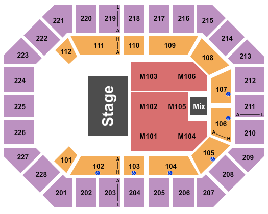 Alliant Energy PowerHouse Seating Chart: Half House 2