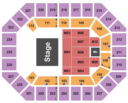 Alliant Energy PowerHouse Seating Chart: Half House 3