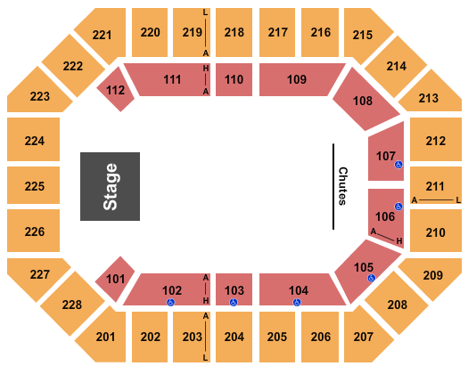 Alliant Energy PowerHouse Seating Chart: Rodeo 2