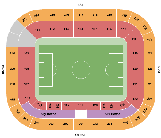 Allianz Stadium - Torino Seating Chart: Soccer - Static