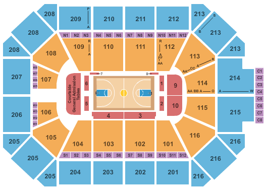 Allstate Arena Seating Chart: Basketball