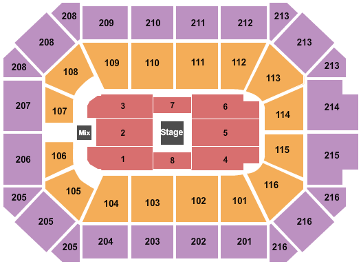 Allstate Arena Seating Chart: Center Stage 1