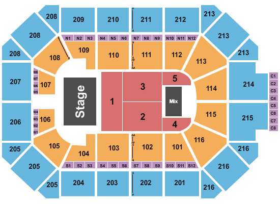 Allstate Arena Seating Chart: Endstage 6