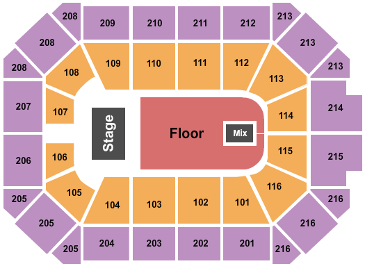 Allstate Arena Seating Chart: Endstage GA Floor 2