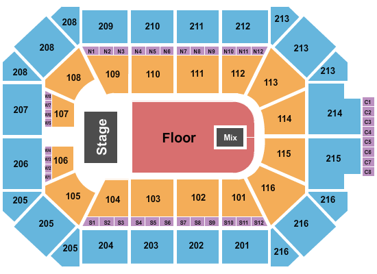 Allstate Arena Seating Chart: Endstage GA Floor 2