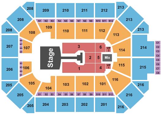 Allstate Arena Seating Chart: Jonas Brothers 2025
