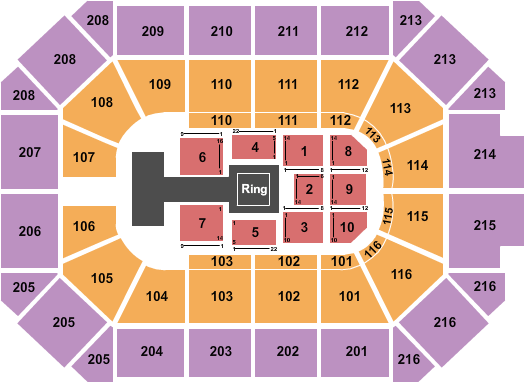 Little Caesars Arena Wwe Seating Chart