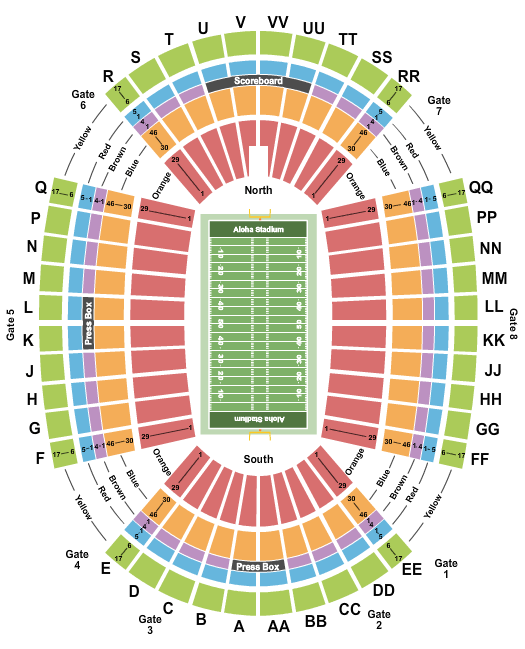 Seating Chart For Bruno Mars Aloha Stadium