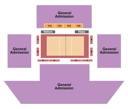 Alumni Arena - NY Seating Chart: Volleyball