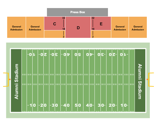 Alumni Stadium - Frankfort Seating Chart: Football