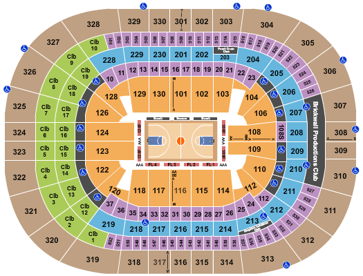 Benchmark International Arena Seating Chart: Basketball 2