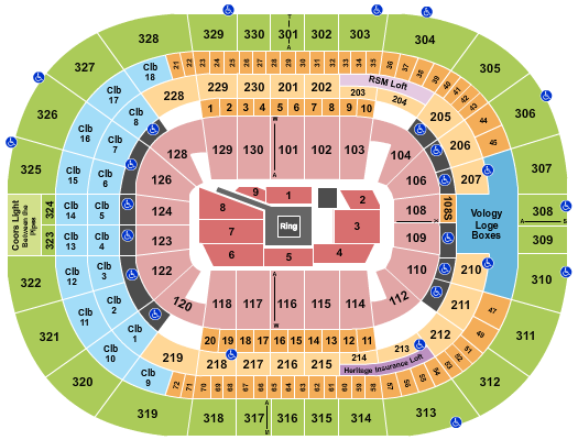 Amalie Arena Seating Chart: Boxing 3