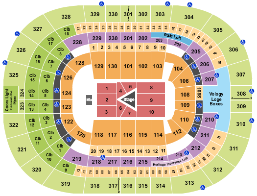 Amalie Arena Seating Chart: Center Stage