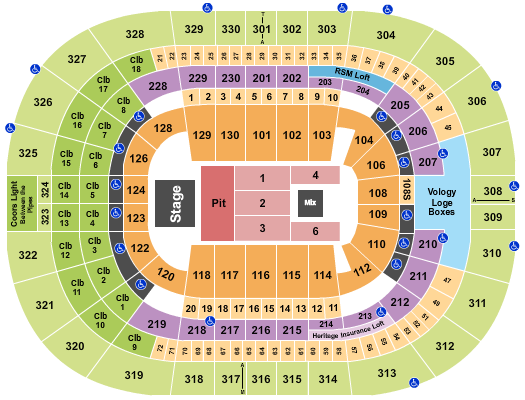 Benchmark International Arena Seating Chart: Endstage GA Pit 3