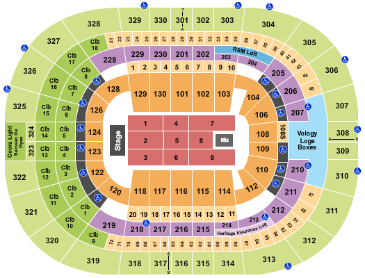 Amalie Arena Seating Chart: Endstage 9