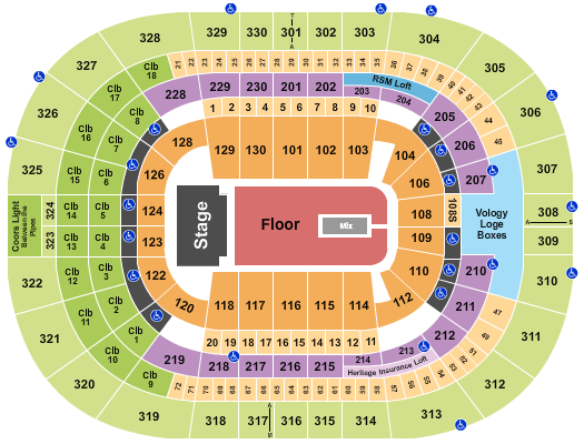 Benchmark International Arena Seating Chart: Endstage GA Floor 2