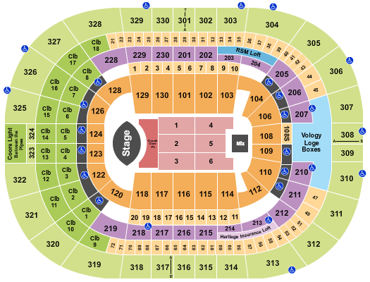 Benchmark International Arena Seating Chart: Eric Church