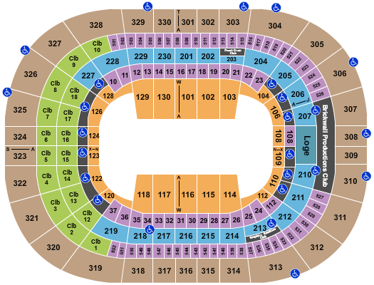 Amalie Arena Seating Chart: Open Floor 2