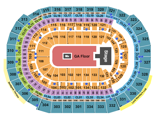 Amerant Bank Arena Seating Chart: Endstage GA Flr/Catwalk