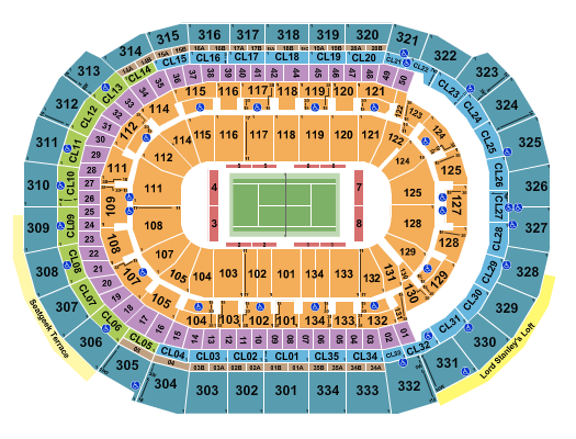 Amerant Bank Arena Seating Chart: Tennis 2026