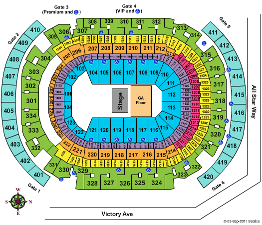 American Airlines Arena Seating Chart