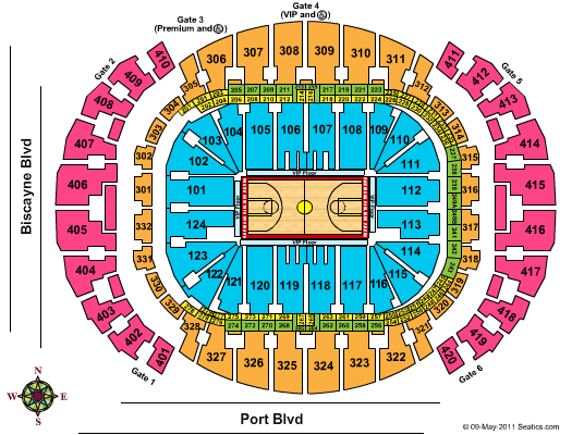 American Airlines Arena Seating Chart