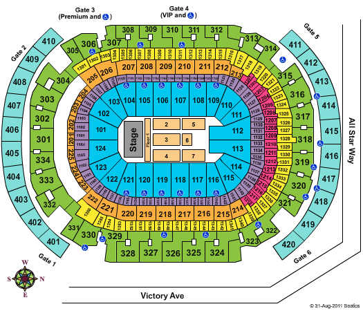 American Airlines Arena Seating Chart