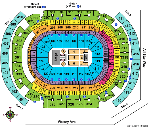 American Airlines Arena Seating Chart